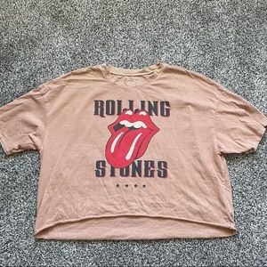 American Eagle Rolling Stones Oversized Cropped T-Shirt